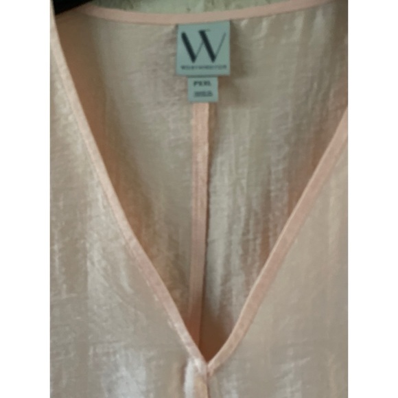 Worthington Womens V Neck Long Sleeve Satin Blouse Size Petite XXL NWT - Picture 4 of 4